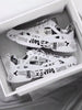 Men's Letter Pattern Lace-Up Thick Sole Sports Shoes, Athletic Outdoor Sneakers